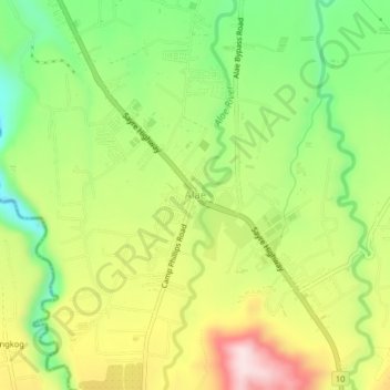 Mappa topografica Alae, altitudine, rilievo