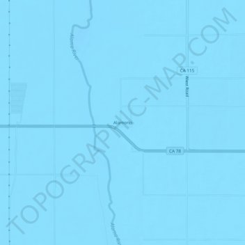 Mappa topografica Alamorio, altitudine, rilievo