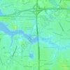 Mappa topografica Pleasant Point, altitudine, rilievo