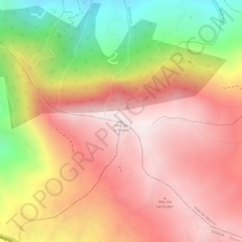 Mappa topografica Alto de la Virgen, altitudine, rilievo