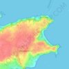 Mappa topografica Kervodin, altitudine, rilievo