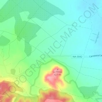 Mappa topografica El Villal, altitudine, rilievo