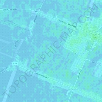 Mappa topografica Altes Land, altitudine, rilievo