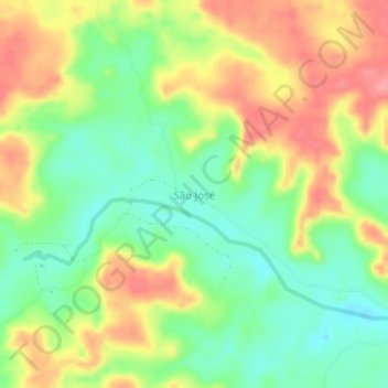 Mappa topografica São José, altitudine, rilievo