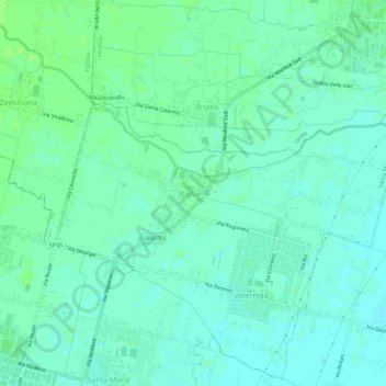 Mappa topografica Stigliano, altitudine, rilievo