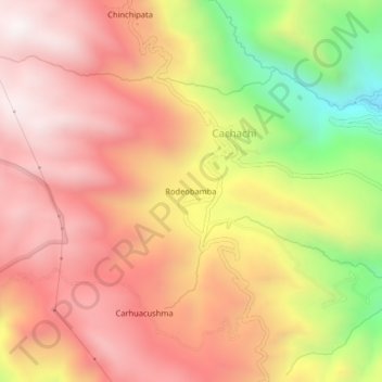 Mappa topografica Rodeobamba, altitudine, rilievo