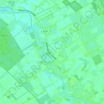 Mappa topografica Wittenberge, altitudine, rilievo