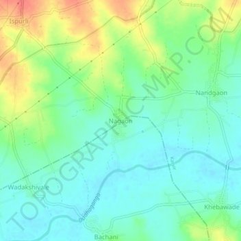 Mappa topografica Nagaon, altitudine, rilievo