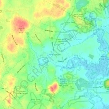 Mappa topografica North Sudbury, altitudine, rilievo