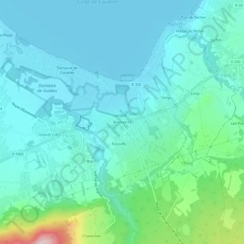 Mappa topografica Bonnatrait, altitudine, rilievo