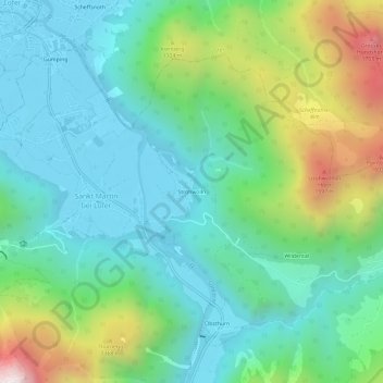 Mappa topografica Strohwolln, altitudine, rilievo