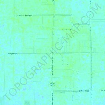 Mappa topografica Judice, altitudine, rilievo