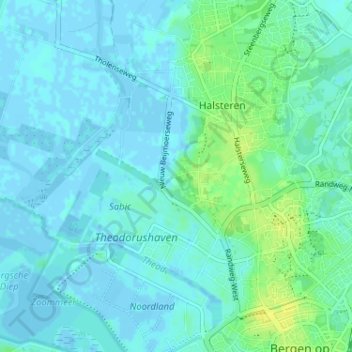 Mappa topografica Spinolaberg, altitudine, rilievo