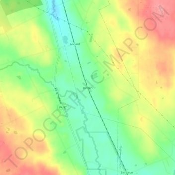 Mappa topografica Jackson, altitudine, rilievo