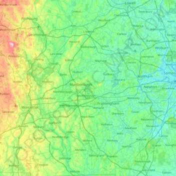 Mappa topografica Pine Island, altitudine, rilievo
