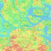 Mappa topografica Stoccolma, altitudine, rilievo