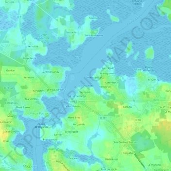Mappa topografica Le Chochet, altitudine, rilievo