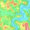 Mappa topografica Mansfield, altitudine, rilievo