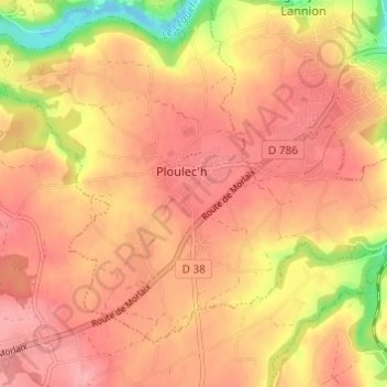 Mappa topografica Convenant Ganifet, altitudine, rilievo