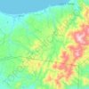 Mappa topografica Godod, altitudine, rilievo