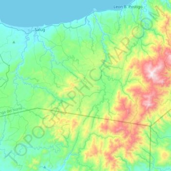 Mappa topografica Godod, altitudine, rilievo