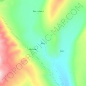 Mappa topografica Sarco, altitudine, rilievo