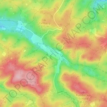 Mappa topografica Neuhaus, altitudine, rilievo