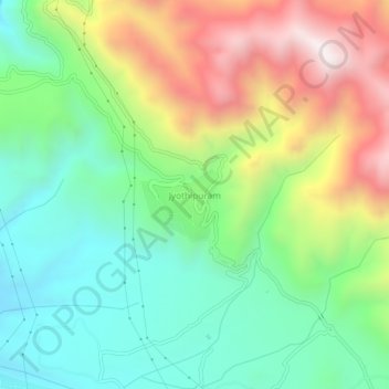 Mappa topografica Jyothipuram, altitudine, rilievo