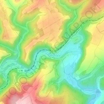Mappa topografica Löwenburg, altitudine, rilievo