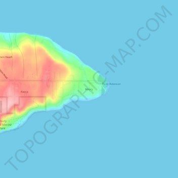 Mappa topografica Maury, altitudine, rilievo