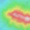 Mappa topografica Mount Riddell, altitudine, rilievo