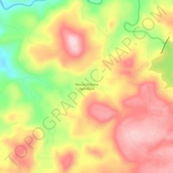 Mappa topografica Nossa Senhora Aparecida, altitudine, rilievo