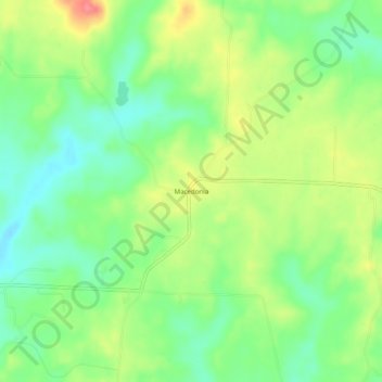 Mappa topografica Macedonia, altitudine, rilievo