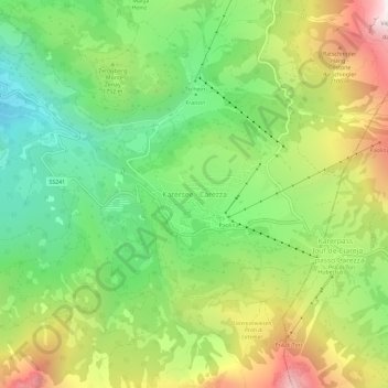 Mappa topografica Carezza, altitudine, rilievo