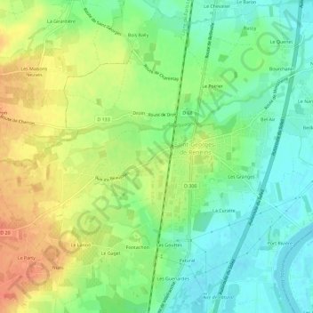 Mappa topografica Le Moulin, altitudine, rilievo