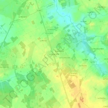 Mappa topografica La Boule d'Or, altitudine, rilievo