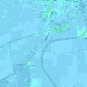 Mappa topografica Blokstad, altitudine, rilievo