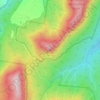 Mappa topografica Mount Gnomon, altitudine, rilievo