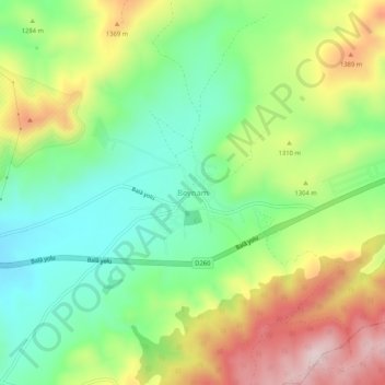Mappa topografica Beynam, altitudine, rilievo