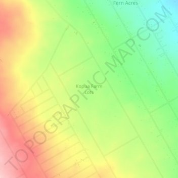 Mappa topografica Kopua Farm Lots, altitudine, rilievo