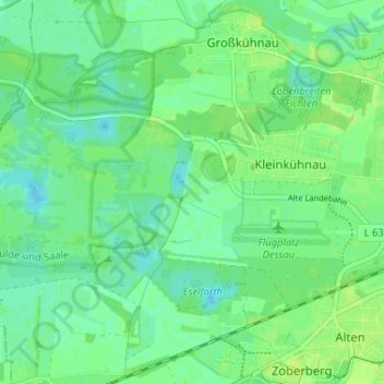 Mappa topografica Siedlung Bergens Busch, altitudine, rilievo