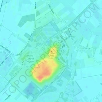 Mappa topografica VAM Berg, altitudine, rilievo