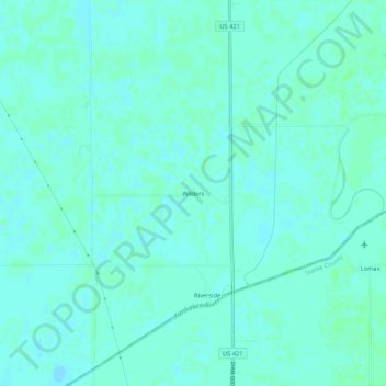 Mappa topografica Wilders, altitudine, rilievo