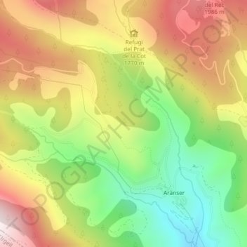 Mappa topografica la Molina, altitudine, rilievo