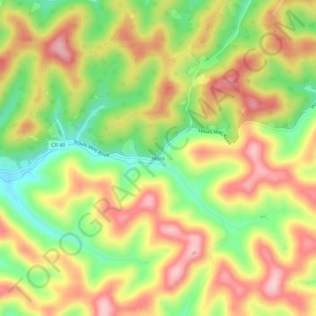 Mappa topografica Moss, altitudine, rilievo