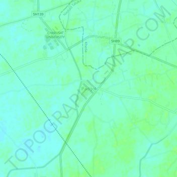 Mappa topografica Padgol, altitudine, rilievo