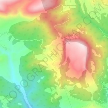 Mappa topografica Ardıçlı, altitudine, rilievo