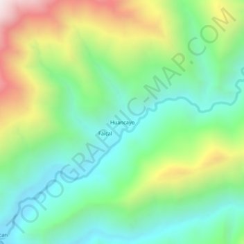 Mappa topografica Huancayo, altitudine, rilievo