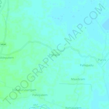 Mappa topografica Indupur, altitudine, rilievo