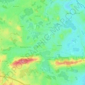 Mappa topografica Luimoos, altitudine, rilievo